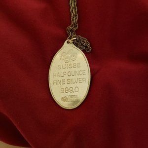 Half Ounce Geniune Silver Pendant